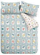 Синьо двойно спално бельо 200x200 cm Riviera Tiles – Catherine Lansfield