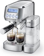Еспресо машина Caso Gourmet Latte, 1350W, 20 bar, 1.3 л, ULKA, 6 програми, Предварително запарване, Портафилтър, ESE, Инокс