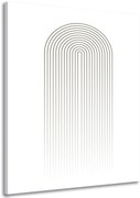 Картина на платно – Минималистична дъга Mid-Century