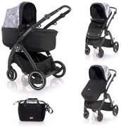 Комбинирана бебешка количка CALIFORNIA LORELLI - Grey MARBLE