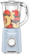 Блендер Techwood TBL-784, 500W, 1.5 л, 2 скорости + импулси, Стоманени ножове, Светлосин