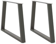 4012578 vidaXL Крака за трапезна маса, V-образни, 2 бр., антрацит, 90x(72-73,3) см, стомана