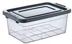 Horecano - Пластмасова кутия контейнер за съхранение 15л 27,5x42xh17,5см антрацит HOME-(TRN-207-01)