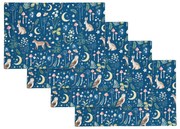 Памучни подложки за хранене в комплект от 4 бр. 30x46 cm Enchanted Twilight Animals – Catherine Lansfield