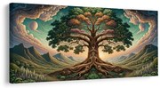 Картина на платно – Тайнствено дърво на живота под небето
