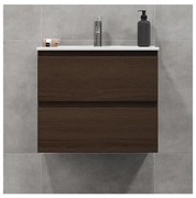 Шкаф за баня с мивка KENWOOD 61 см, цвят орех