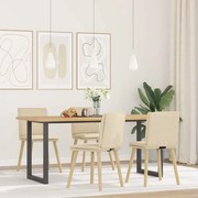 3315362 vidaXL Трапезни столове, 4 бр, кремави, текстил