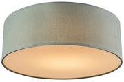 Таванна лампа зелена 30 см с LED - Drum LED