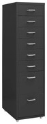 335923 vidaXL Мобилен офис шкаф, антрацит, 28x41x109 см, метал