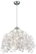 Бяла висяща лампа, височина 150 cm Leavy - Trio