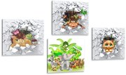 Комплект картини – Джунгла, пълна с животни