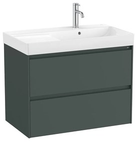 Конзолен шкаф за баня A851690513, Roca, MDF, с умивалник, зелен мат, 80х46х64.5см
