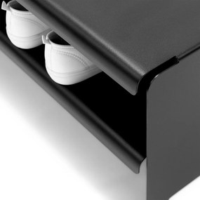 Черна стоманена стойка за обувки 101,5x28x31 cm Linea – Spinder Design