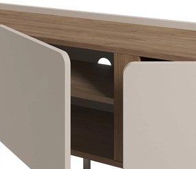 Кремаво-естествен шкаф за телевизор от декор от дъб 140x53x35 cm Lucile – Marckeric