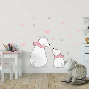 Детски стикер за стена Семейни кучета, 90 x 60 cm - Ambiance