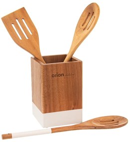 Дървена поставка за кухненски прибори Whiteline - Orion