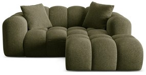 Зелен шенилов ъглов диван (десен ъгъл) Treno – Cosmopolitan Design