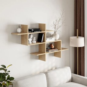 Меламинов рафт Halic в цвят дъб 150x22x82см.