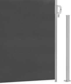 Двойна странична тента, екран 300 x 300 x 180 cm за тераса и балкон - сива