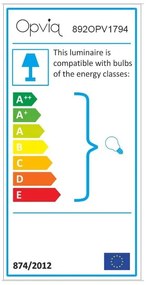 Висящо осветително тяло в цвят жълта охра и черно със стъклен абажур ø 50 cm Camini – Opviq lights