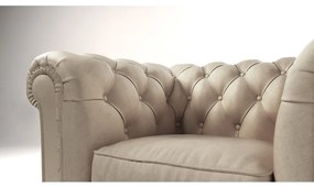 Кремаво кадифено кресло Cambridge - Ropez