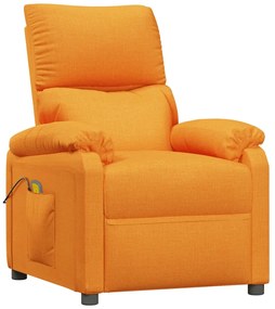 348479 vidaXL Масажен стол, жълт, текстил