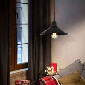 Черна метална лампа за таван ø 30 cm - Squid Lighting