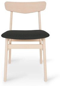 Черен трапезен стол от букова дървесина в естествен цвят Mosbol - Hammel Furniture