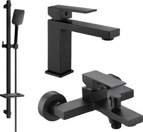 Mexen Uno DQ62 комплект за вана, черен - 71403DQ62-70