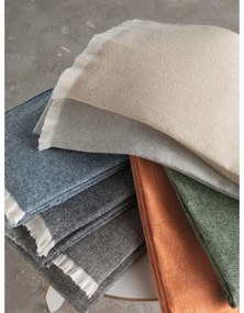Тъмносиво одеяло със съдържание на памук , 140 x 180 cm Linen - Euromant