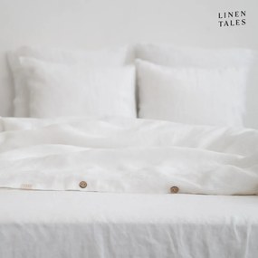 Бяло спално бельо от конопени влакна за двойно легло 200x220 cm - Linen Tales