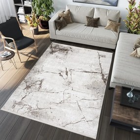 Кремав дизайн на винтидж килим с абстрактен модел Ширина: 140 см | Дължина: 200 см