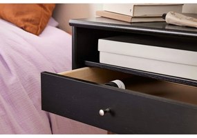 Черно висящо нощно шкафче с рафтове Mistral - Hammel Furniture