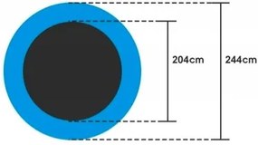 Качествен градински батут 244 см