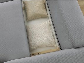 Сив сгъваем/с място за съхранение диван 265 cm Ezechiel – Bobochic Paris