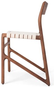 Трапезен стол в кафяв и кремав цвят Fawn – Gazzda