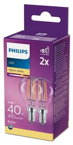 К-кт 2бр. LED крушки Philips P45 E14/4,3W/230V 2700K