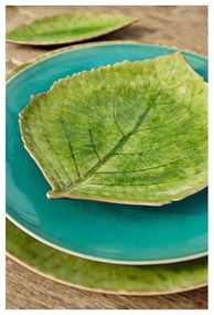 Зелена керамична чиния , 19 x 22 cm Riviera - Costa Nova