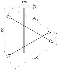 Пендел ДВЕ РАМЕНА, РЕГУЛИРУЕМА APP479-4C