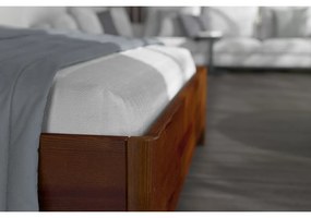 Светлокафяво двойно легло от букова дървесина , 180 x 200 cm Visby Modena - Skandica