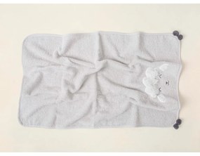 Сива памучна бебешка кърпа 75x50 cm Wooly - Foutastic