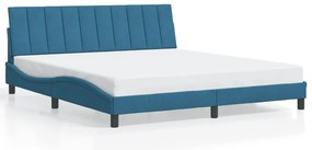 3207865 vidaXL Рамка за легло без матрак Hanko, синя, 180x200 см, кадифе