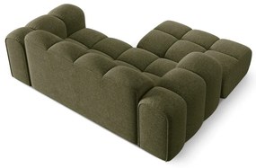 Зелен шенилов ъглов диван (ляв ъгъл) Treno – Cosmopolitan Design