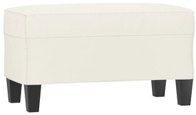 349392 vidaXL Пейка, кремава, 70x35x41 см, изкуствена кожа