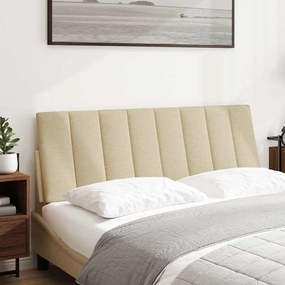 4019161 vidaXL Мека табла за легло, кремава, 120 см, плат