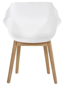 Бели пластмасови градински столове в комплект от 2 броя Sophie Teak - Hartman