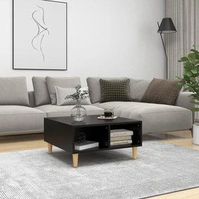 805978 vidaXL Кафе маса, черна, 60x60x30 см, инженерно дърво