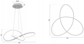 Пендел Ring LED + дистанционно управление APP393-CP Chrom