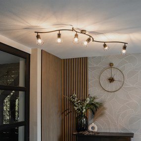 Модерен таванен прожектор черен 145 см 6-светлина - Botu