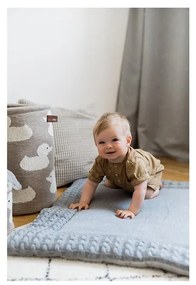 Сива памучна постелка за игра, 70 x 90 cm - Kindsgut